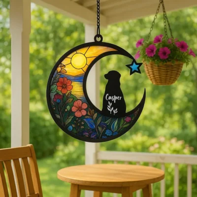 Personalized Dog Lover Suncatcher PAW2404 - 4 inches