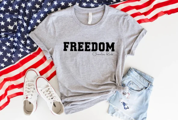 Freedom Signature Tee – Charles Kirk Tribute - S