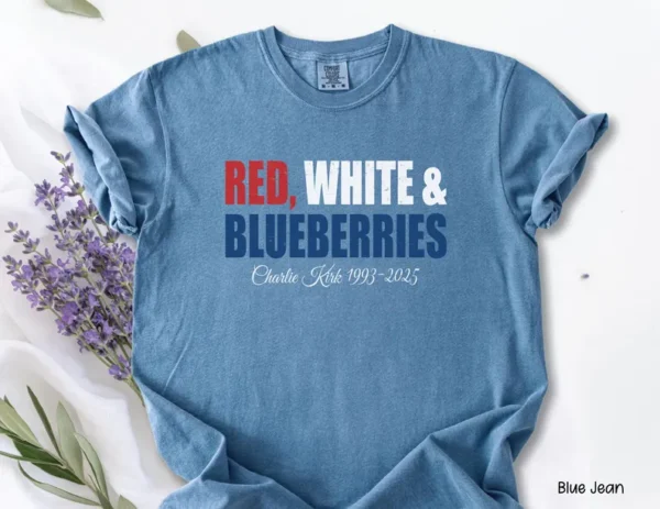 Red, White & Blueberries Tee – Charlie Kirk Tribute